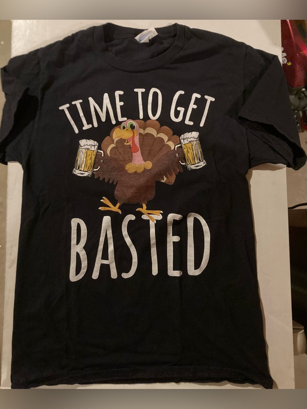 Men’s “Time to Get Basted” Thanksgiving Turkey TShirt